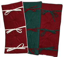 Load image into Gallery viewer, grk holiday piano bench cushion red green