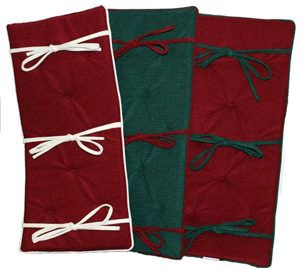 grk holiday piano bench cushion red green
