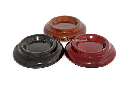 upright piano caster cups high polish black walnut mahogany finish