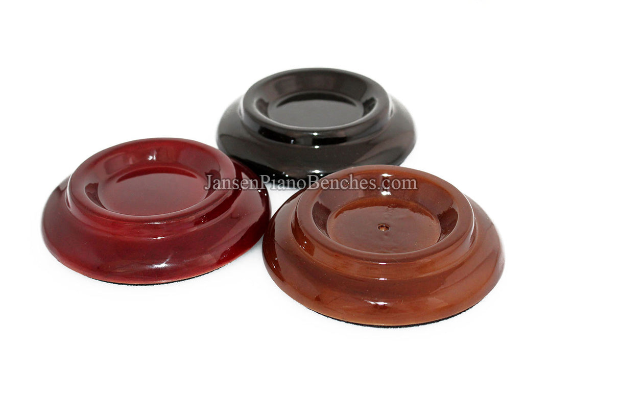 3 1/2" Wood Piano Caster Cups