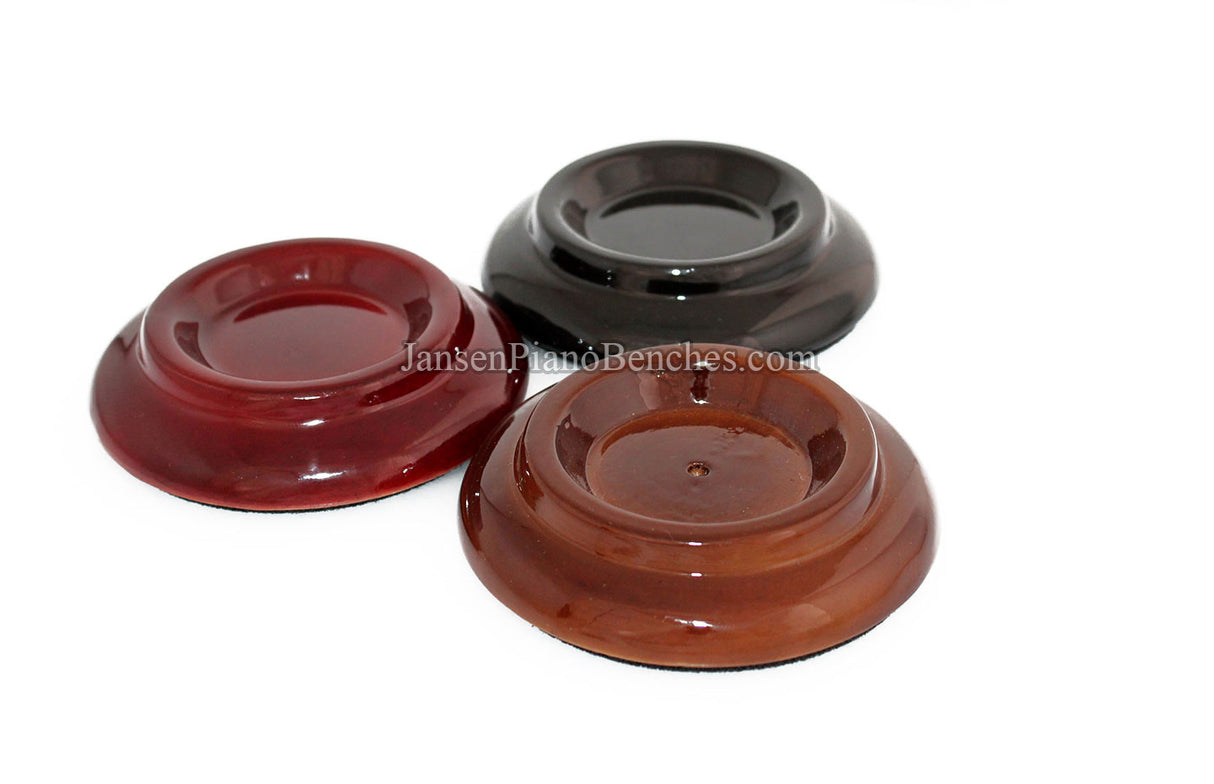 3 1/2" Wood Piano Caster Cups