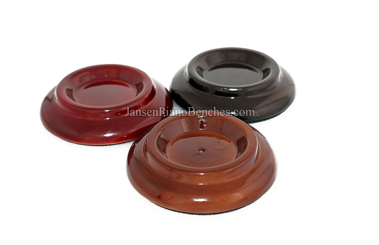 3 1/2" Wood Piano Caster Cups