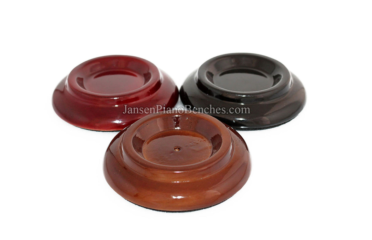 3 1/2" Wood Piano Caster Cups