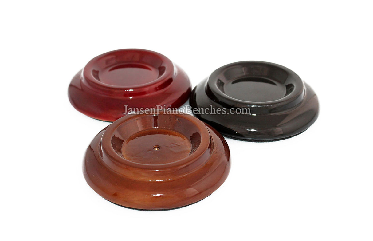 3 1/2" Wood Piano Caster Cups