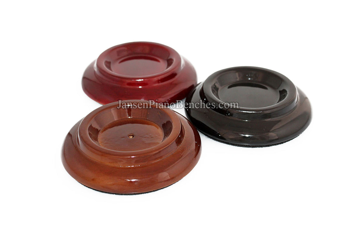 3 1/2" Wood Piano Caster Cups