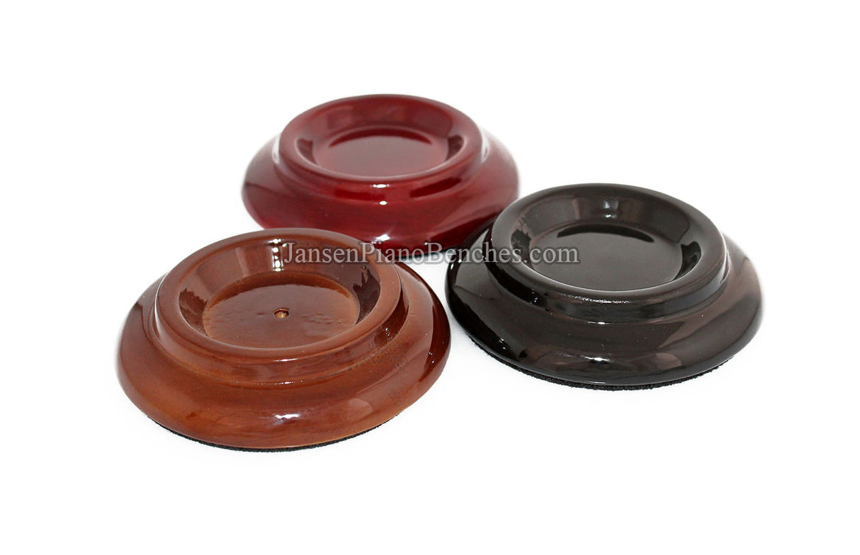 3 1/2" Wood Piano Caster Cups