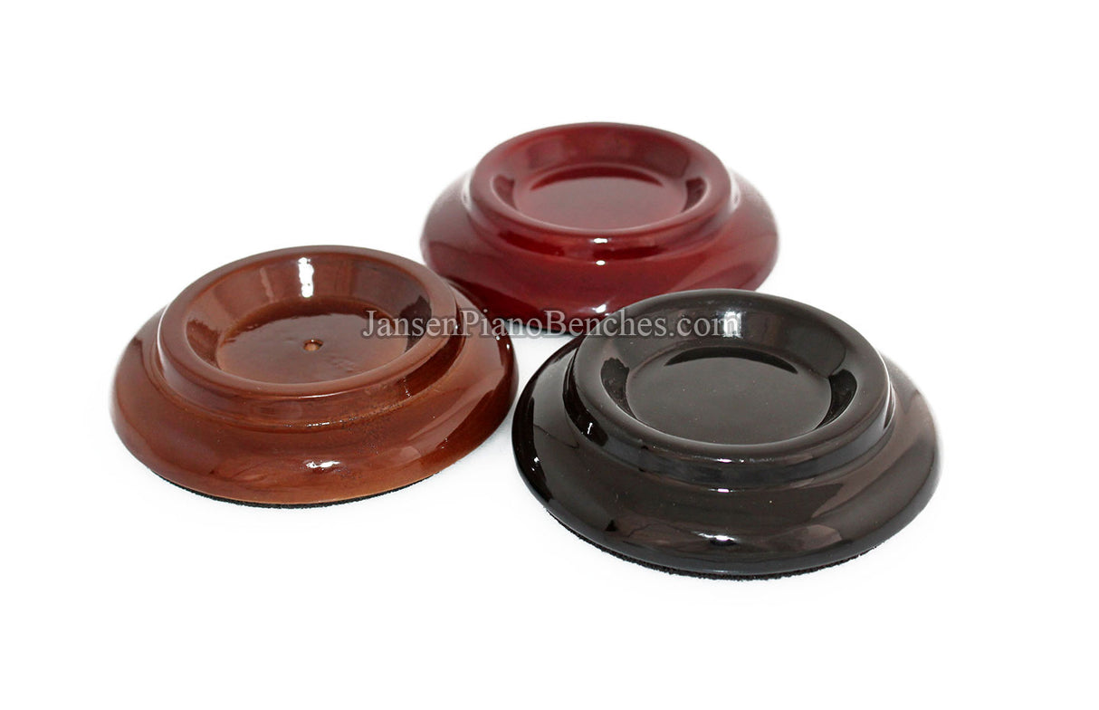 3 1/2" Wood Piano Caster Cups