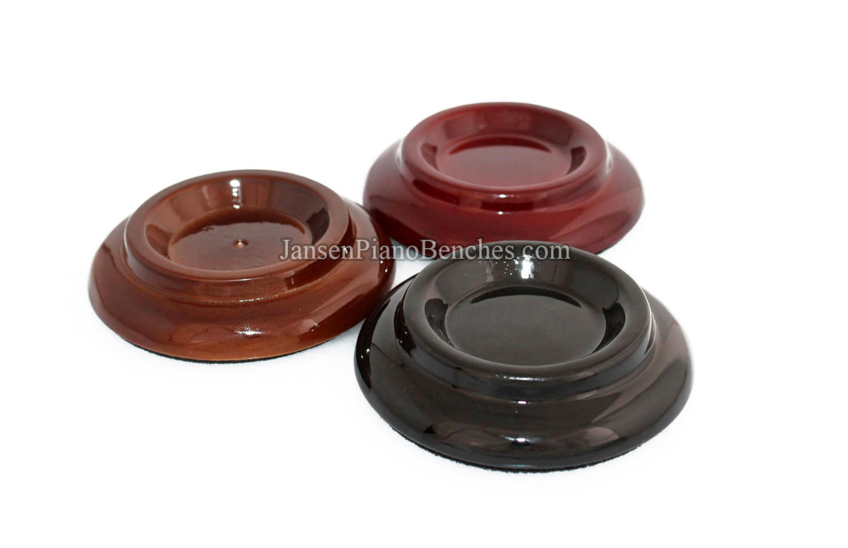 3 1/2" Wood Piano Caster Cups