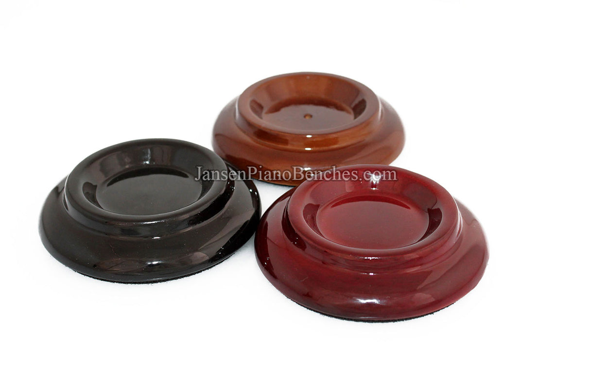 3 1/2" Wood Piano Caster Cups