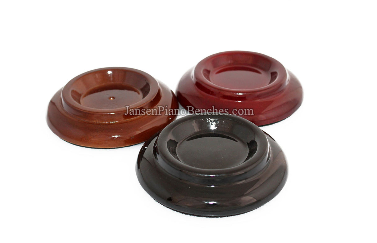 3 1/2" Wood Piano Caster Cups