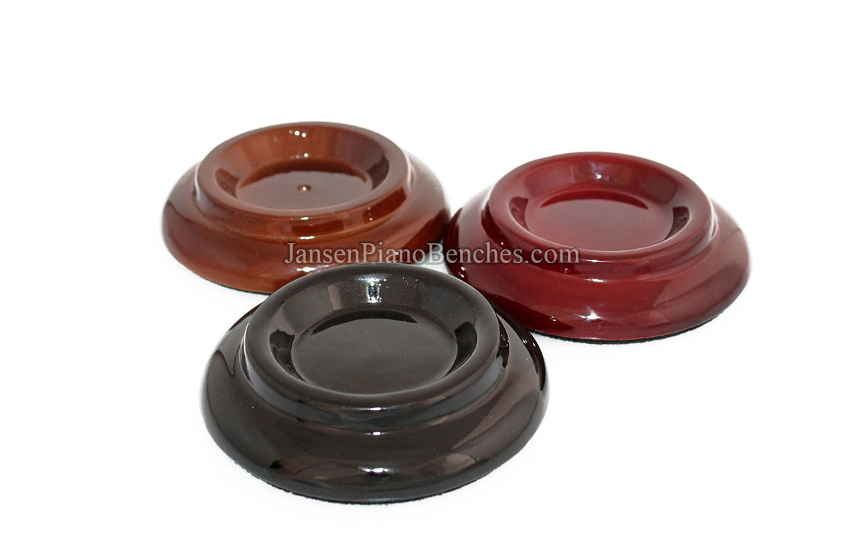 3 1/2" Wood Piano Caster Cups