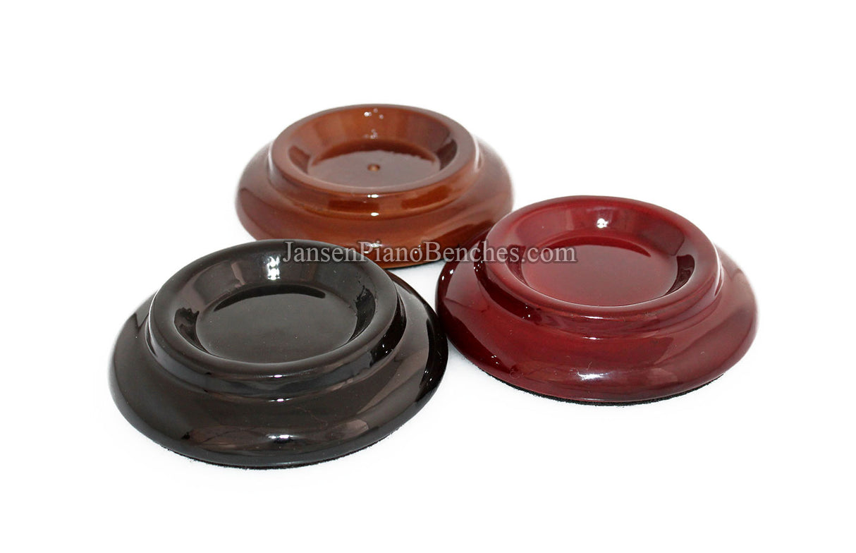 3 1/2" Wood Piano Caster Cups