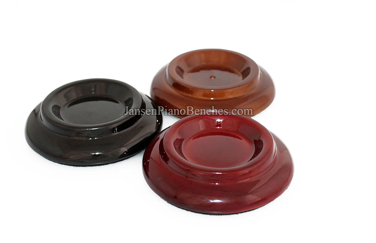 3 1/2" Wood Piano Caster Cups
