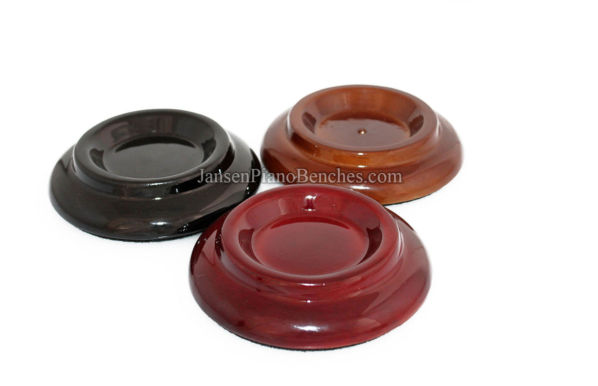 3 1/2" Wood Piano Caster Cups