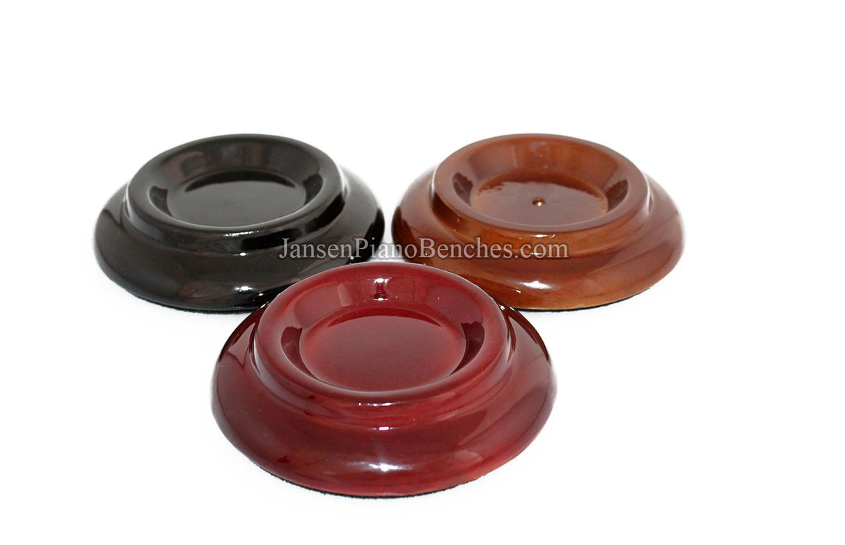 3 1/2" Wood Piano Caster Cups