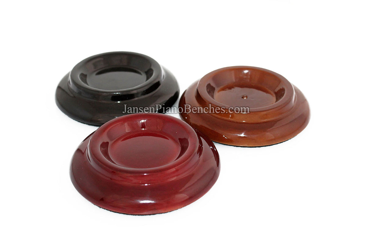 3 1/2" Wood Piano Caster Cups