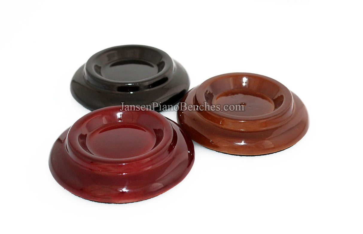 3 1/2" Wood Piano Caster Cups
