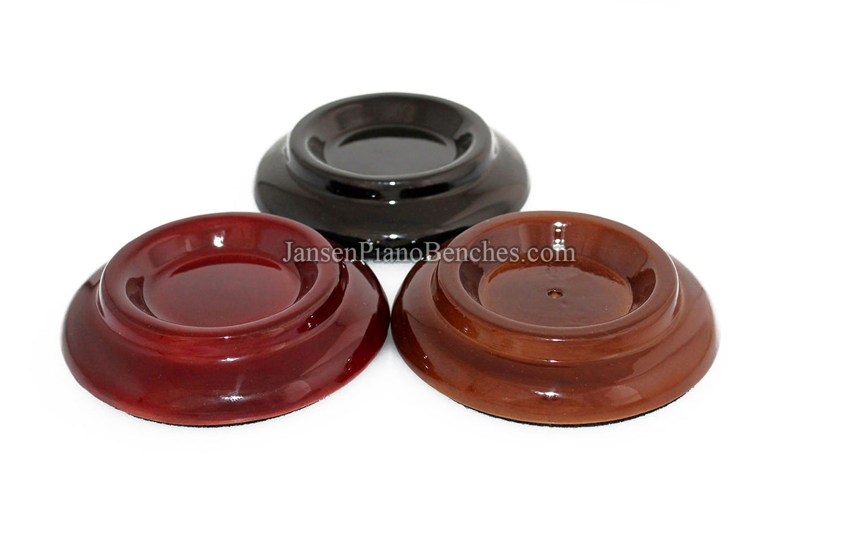 3 1/2" Wood Piano Caster Cups