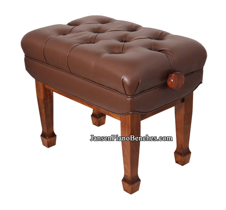 walnut artist piano bench high gloss