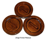 high gloss walnut piano caster cups by jansen