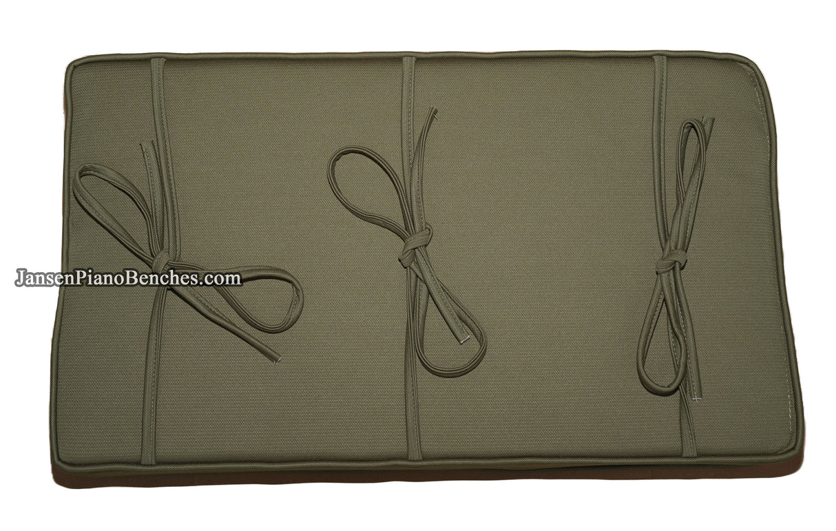 piano bench cushion green ivy