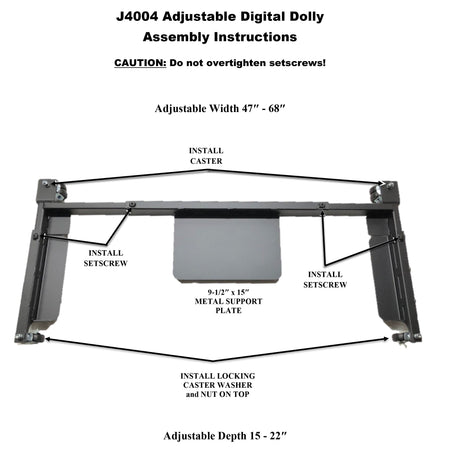 adjustable digital piano dolly