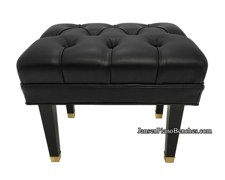 Jansen adjustable piano bench brass ferrule legs black