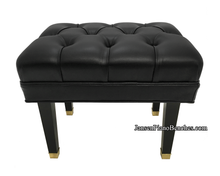 Load image into Gallery viewer, Jansen adjustable piano bench brass ferrule legs black