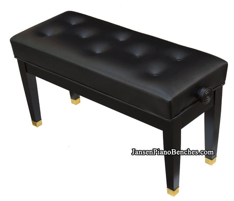 jansen petite artist piano bench duet leather top