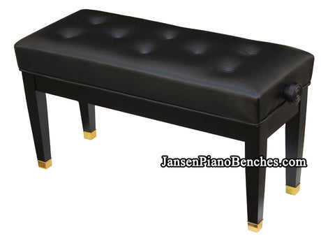 jansen duet petite artist bench black brass ferrule legs