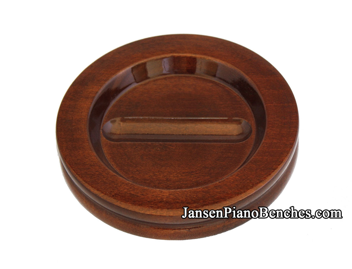 high polish walnut grand piano caster cup pad