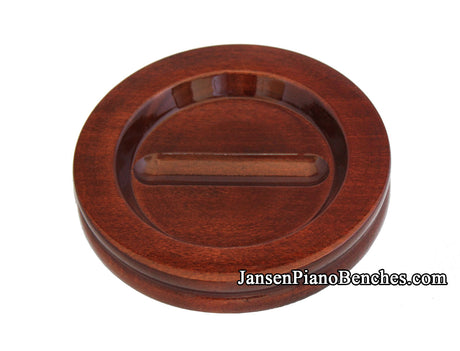 grand piano caster cup mahogany high gloss