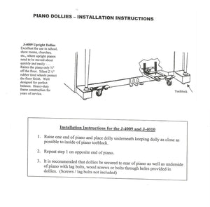 upright piano dolly installation instructions