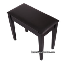 Load image into Gallery viewer, padded keyboard bench by Jansen black satin