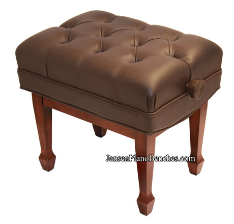 Jansen adjustable piano bench mahogany