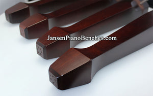 jansen mahogany piano bench legs spade