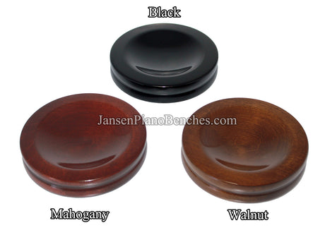 jansen black walnut and mahogan piano caster cups