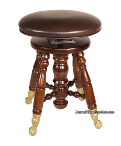 Adjustable Piano Stool With Claw Feet