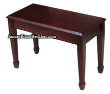 Load image into Gallery viewer, jansen upright mahogany piano bench wood top