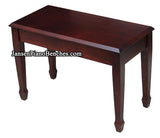 Jansen grand piano bench mahogany finish spade legs