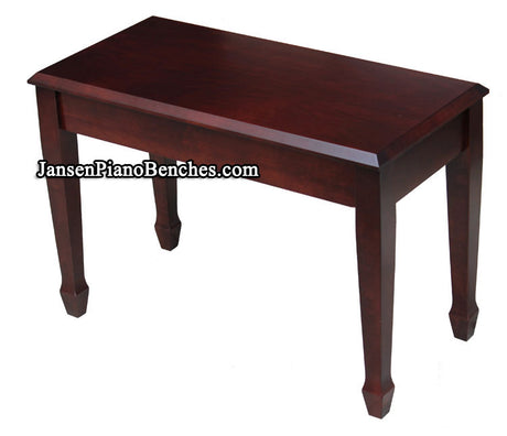 Jansen grand piano bench mahogany finish spade legs