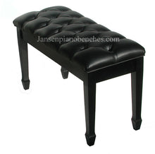 Load image into Gallery viewer, jansen grand piano bench diamond tufted top black 