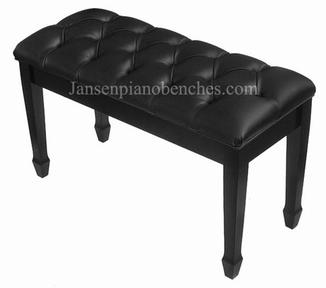 ebony jansen grand piano bench diamond tufted top