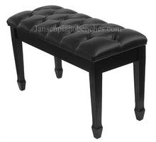 Load image into Gallery viewer, padded top grand piano bench by jansen black satin finish