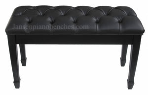piano bench with padded top by jansen in black satin 