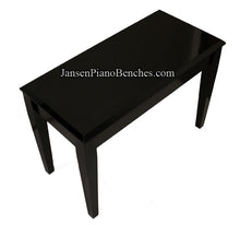 Load image into Gallery viewer, Jansen upright piano bench high polish ebony