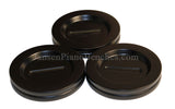 Satin Ebony Grand Piano Caster Cups by Jansen