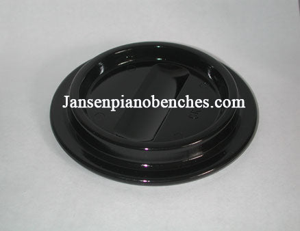 black lucite piano caster cup