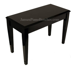 jansen black piano bench high polish for upright pianos
