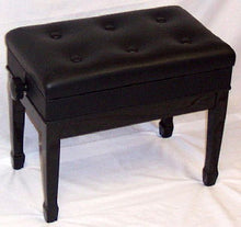 Load image into Gallery viewer, Jansen Imported Artist Bench Ebony High Gloss with music compartment J-850
